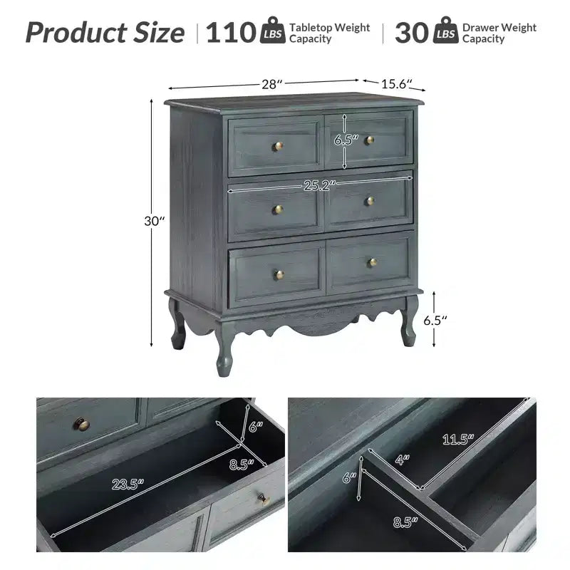 Set of 2 Galatea 32'' Traditional Solid Wood 3 - Drawer Accent Chest with Charging Station | HULALA HOME