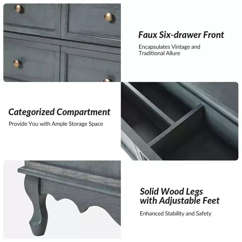 Set of 2 Galatea 32'' Traditional Solid Wood 3 - Drawer Accent Chest with Charging Station | HULALA HOME