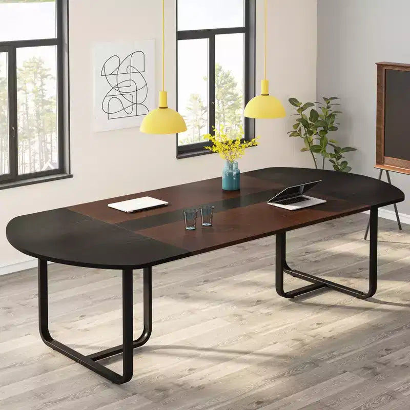 Lantine 70.86 Modern Oval Dining Table