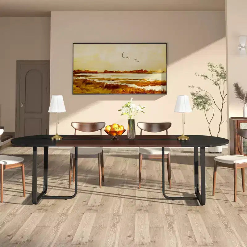 Lantine 70.86 Modern Oval Dining Table