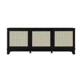 Sheridan Modern 6 Shelf Cane TV Stand for TVs up to 55" - Manhattan Comfort