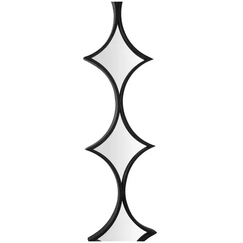 Contemporary Metal Geometric Wall Mirror with Diamond Pattern - Olivia & May