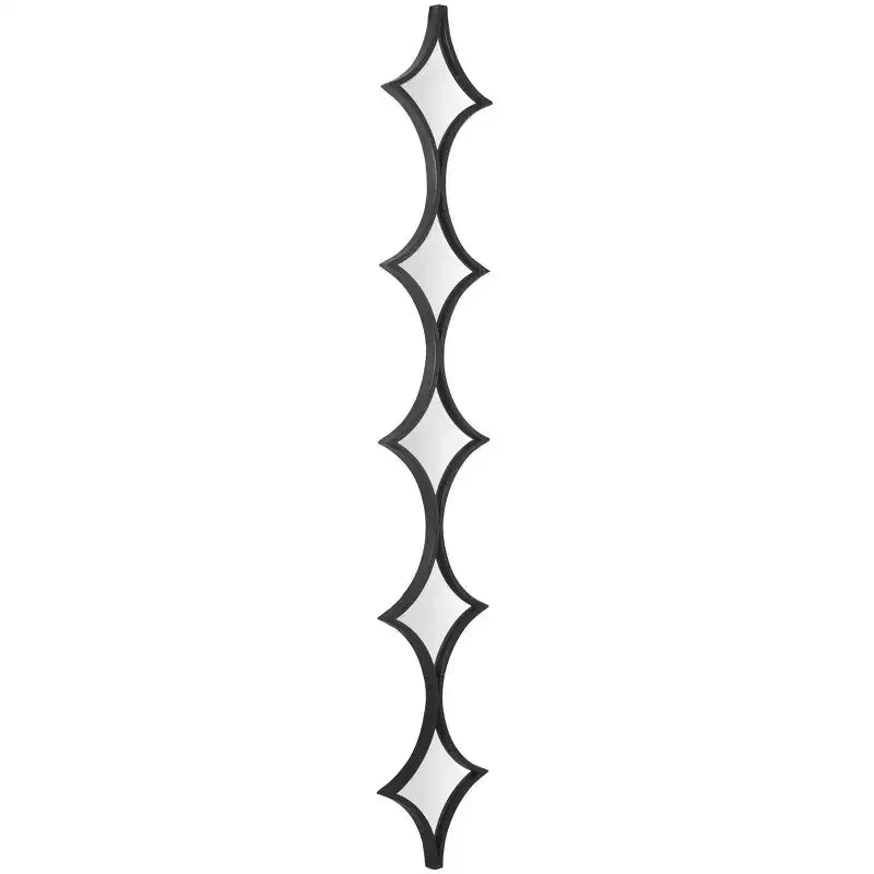 Contemporary Metal Geometric Wall Mirror with Diamond Pattern - Olivia & May
