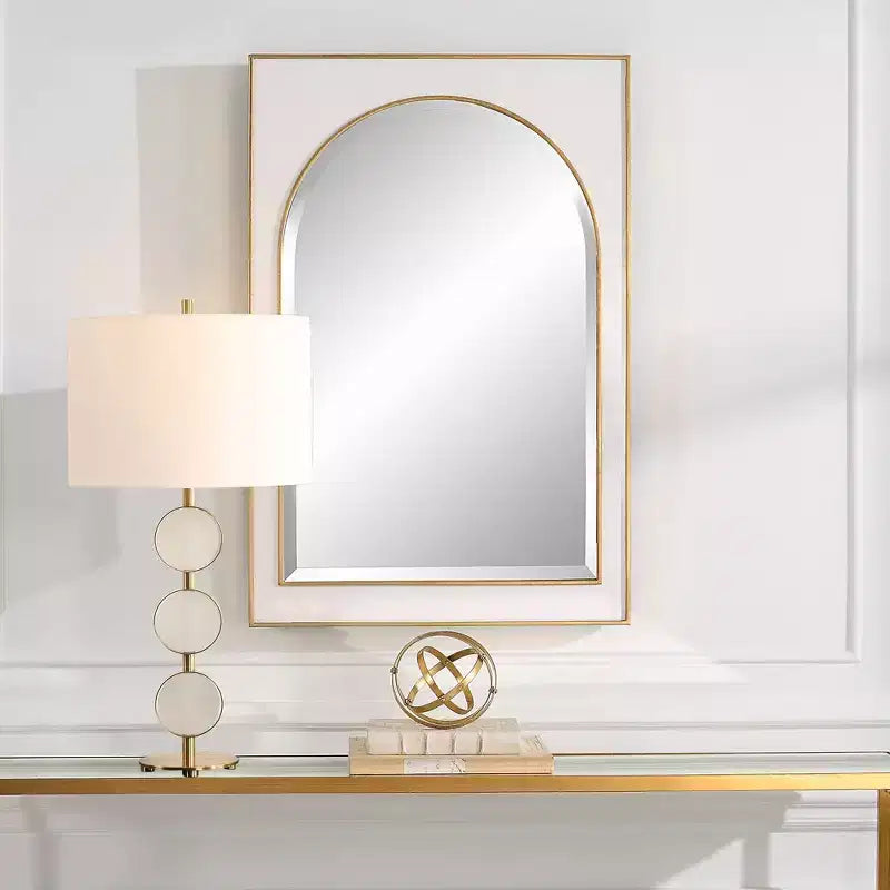 Uttermost Crisanta Antiqued Gold Leaf 25 x 37 1/2 Wall Mirror