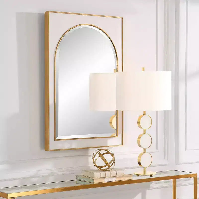 Uttermost Crisanta Antiqued Gold Leaf 25 x 37 1/2 Wall Mirror