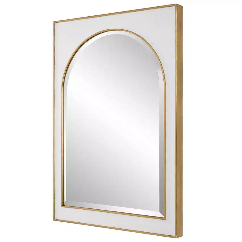 Uttermost Crisanta Antiqued Gold Leaf 25 x 37 1/2 Wall Mirror