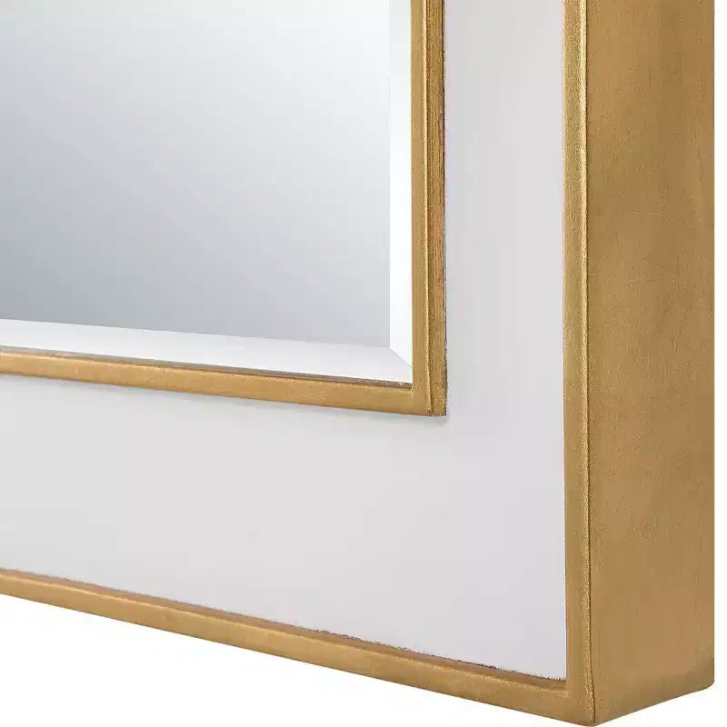 Uttermost Crisanta Antiqued Gold Leaf 25 x 37 1/2 Wall Mirror