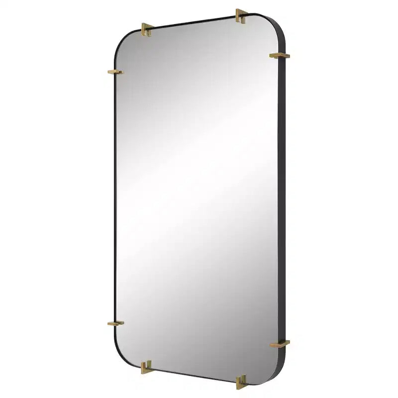 Uttermost Pali Black 27 1/4 x 47 1/2 Rectangular Wall Mirror