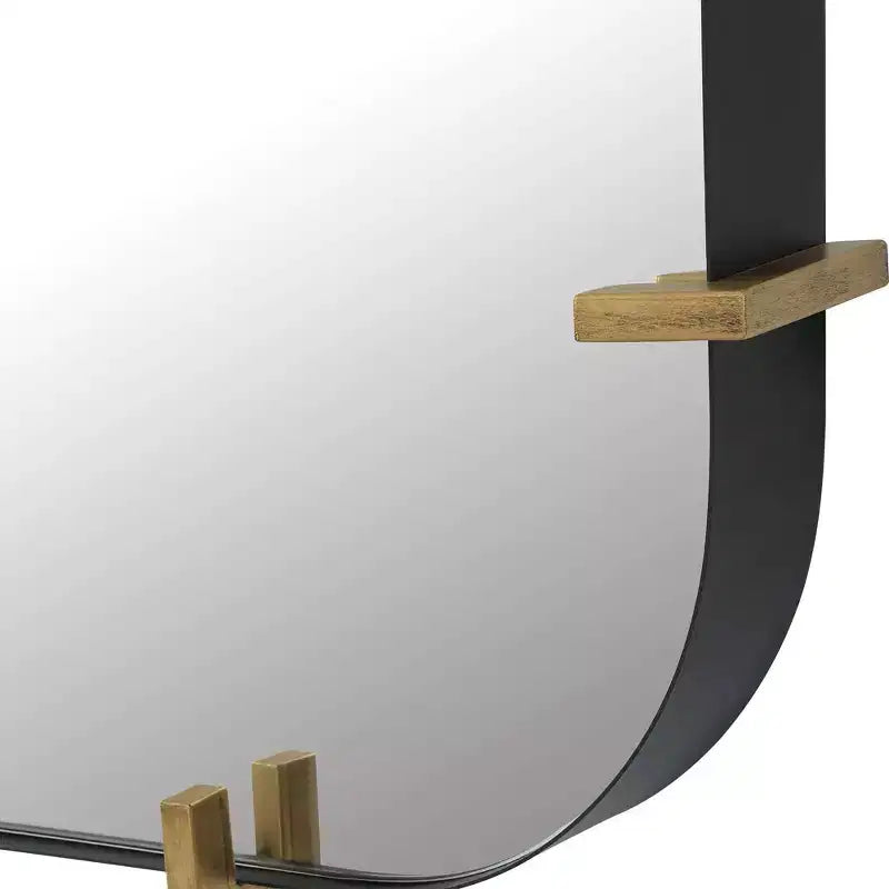 Uttermost Pali Black 27 1/4 x 47 1/2 Rectangular Wall Mirror