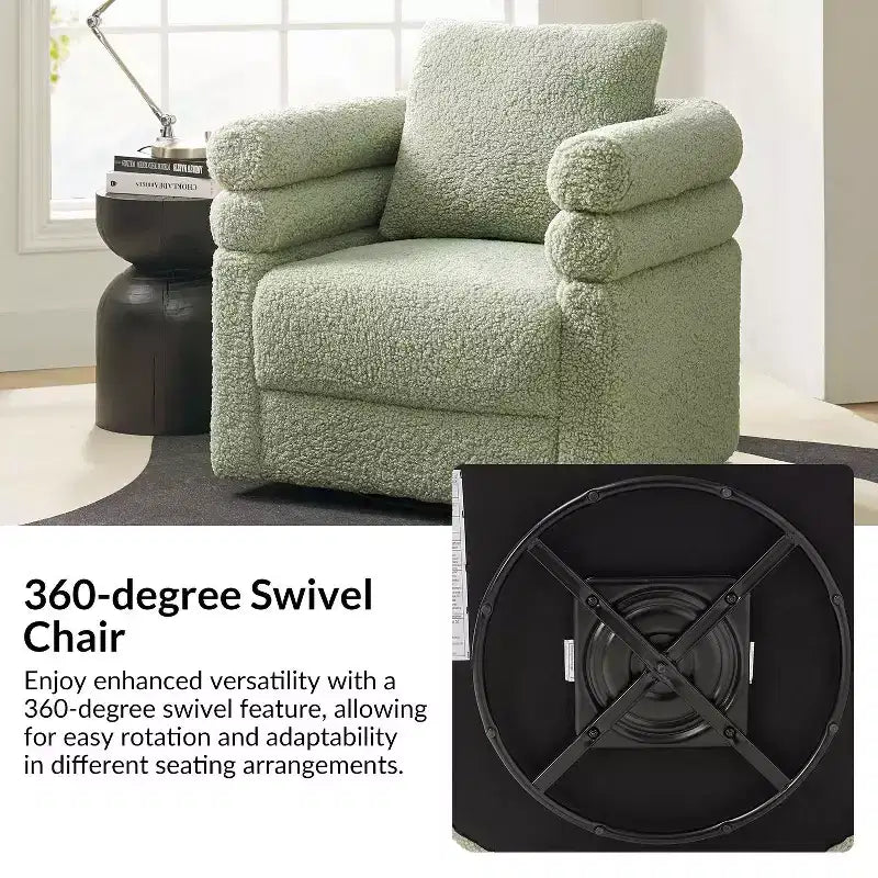Arturo Modern Swivel Chair with Two Pillow Set of 2|ART OF LIVING DESIGNS-SAGE