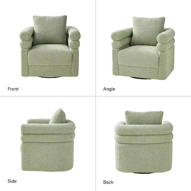 Arturo Modern Swivel Chair with Two Pillow Set of 2|ART OF LIVING DESIGNS-SAGE