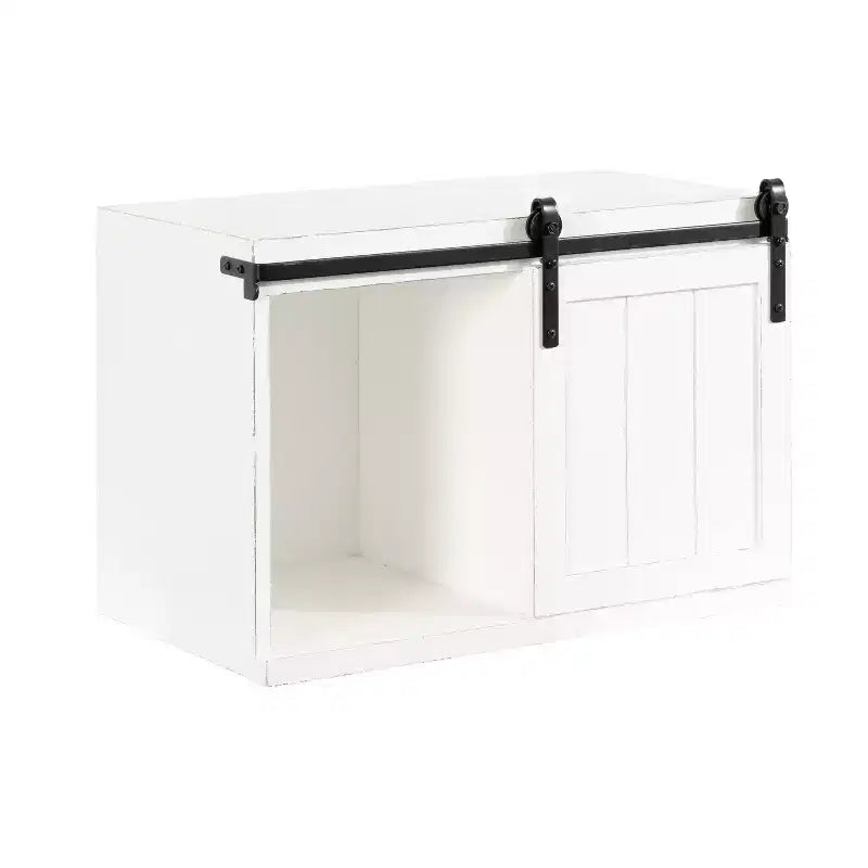 Kate and Laurel Cates Wood Floating Side Table with Cabinet