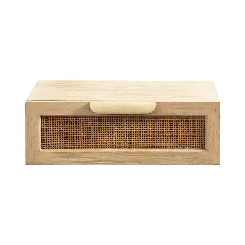 Kate and Laurel Ori Floating Side Table Rattan