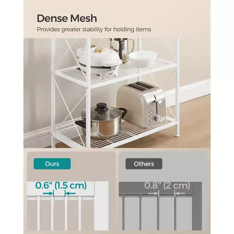SONGMICS 5-Tier Storage Shelf Shelving Unit and Storage Kitchen Storage Garage Storage Metal Shelf for Entryway Kitchen Living Room Black