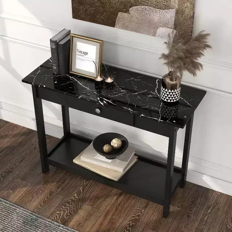 4pc Minsay Transitional Faux Marble Top Storage Coffee Table Set - HOMES: Inside + Out