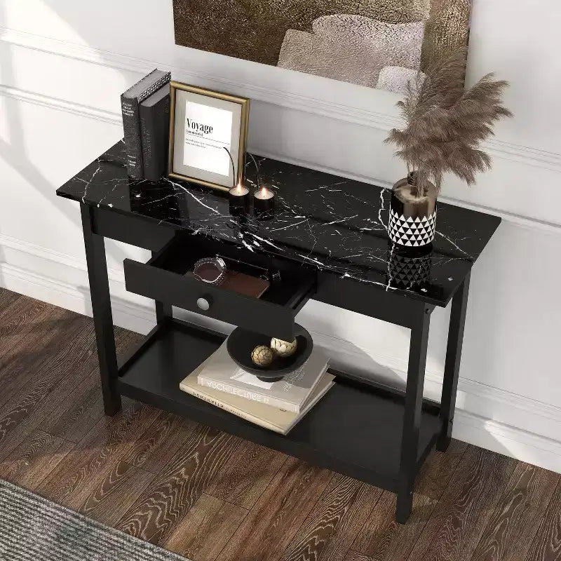 4pc Minsay Transitional Faux Marble Top Storage Coffee Table Set - HOMES: Inside + Out