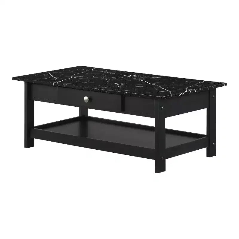 4pc Minsay Transitional Faux Marble Top Storage Coffee Table Set - HOMES: Inside + Out