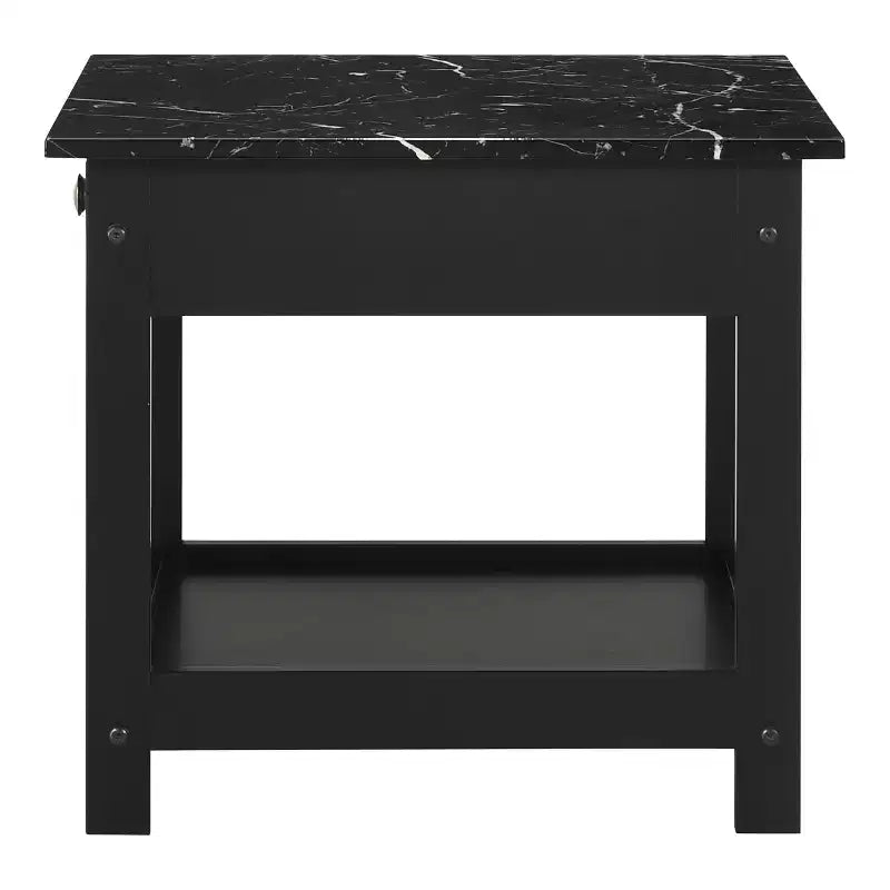 4pc Minsay Transitional Faux Marble Top Storage Coffee Table Set - HOMES: Inside + Out