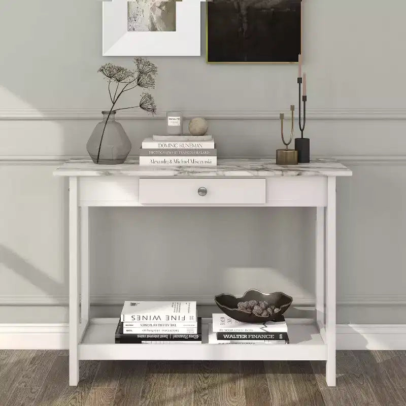 4pc Minsay Transitional Faux Marble Top Storage Coffee Table Set - HOMES: Inside + Out