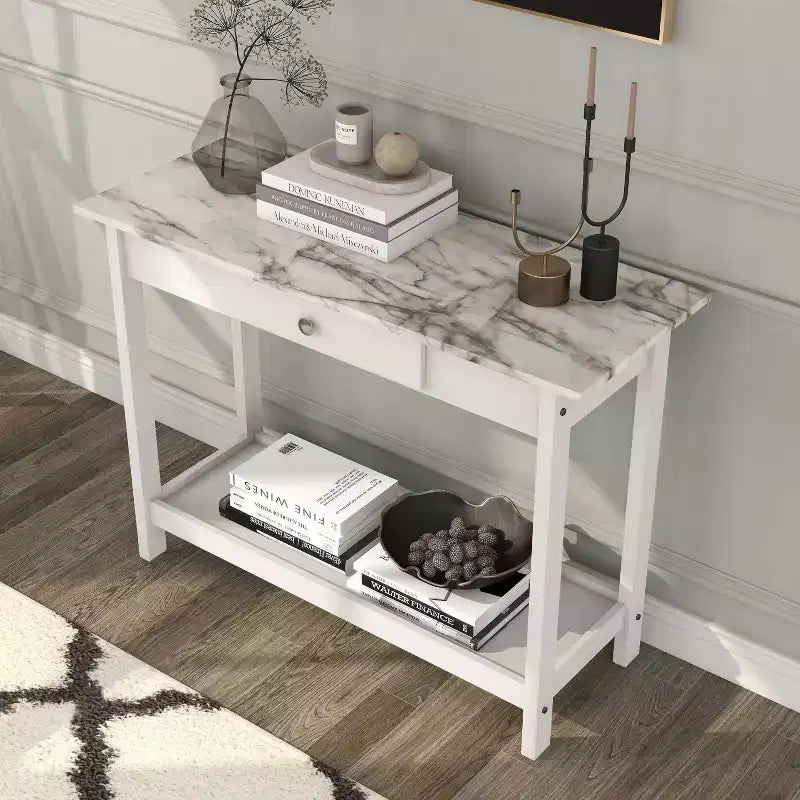 4pc Minsay Transitional Faux Marble Top Storage Coffee Table Set - HOMES: Inside + Out