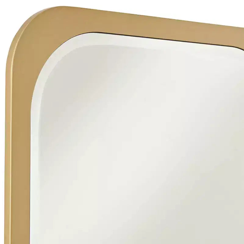 Noble Park Devonshire Rectangular Vanity Wall Mirror Modern Beveled Glass Gold Frame 28 Wide for Bathroom Bedroom Living Room