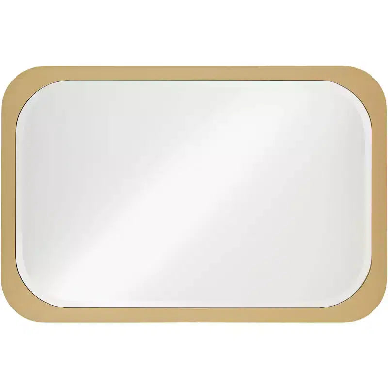 Noble Park Devonshire Rectangular Vanity Wall Mirror Modern Beveled Glass Gold Frame 28 Wide for Bathroom Bedroom Living Room