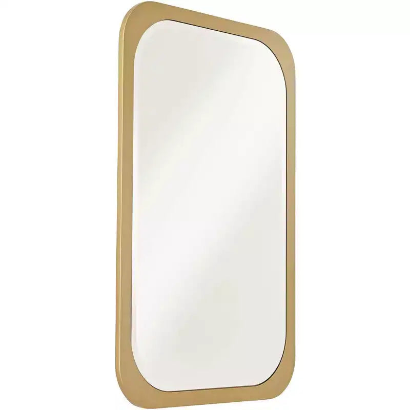 Noble Park Devonshire Rectangular Vanity Wall Mirror Modern Beveled Glass Gold Frame 28 Wide for Bathroom Bedroom Living Room