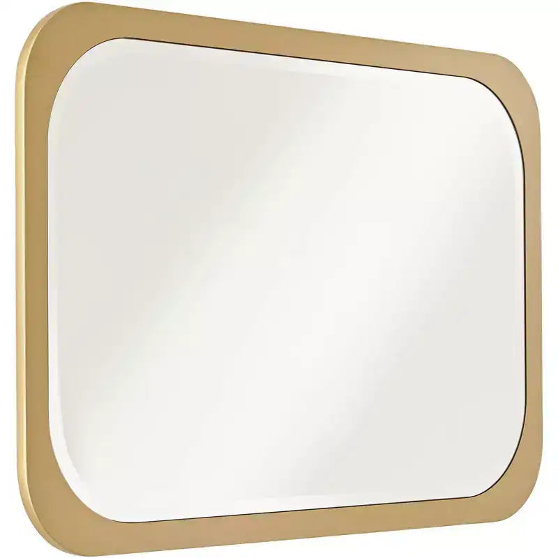 Noble Park Devonshire Rectangular Vanity Wall Mirror Modern Beveled Glass Gold Frame 28 Wide for Bathroom Bedroom Living Room