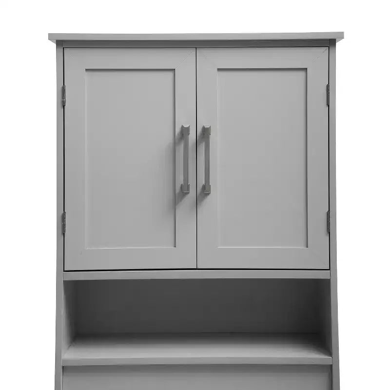 Flash Furniture Vega Over the Toilet Bathroom Storage Cabinet Organizer with Magnetic Closure Doors, Adjustable Cabinet Shelf, and Open Lower Shelf