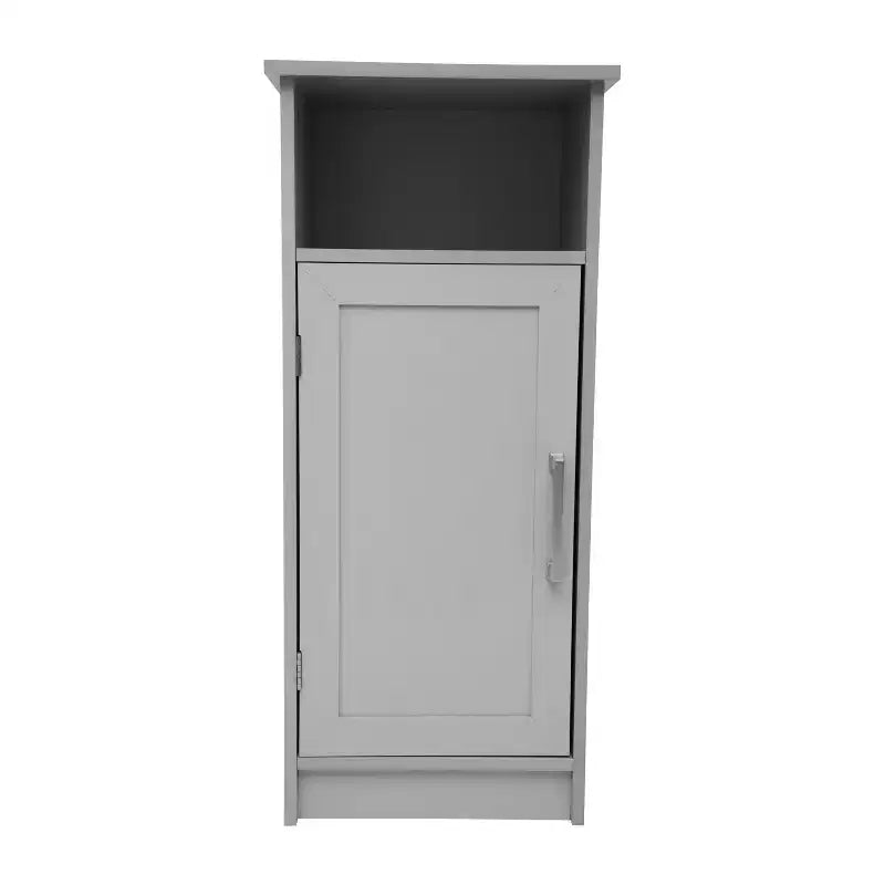 Flash Furniture Vega Bathroom Storage Cabinet Organizer with Magnetic Closure Door, In-Cabinet Adjustable Shelf, and Upper Open Shelf
