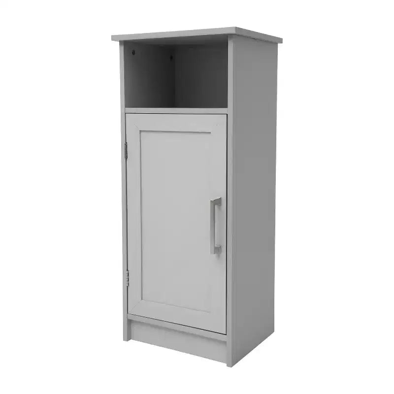 Flash Furniture Vega Bathroom Storage Cabinet Organizer with Magnetic Closure Door, In-Cabinet Adjustable Shelf, and Upper Open Shelf