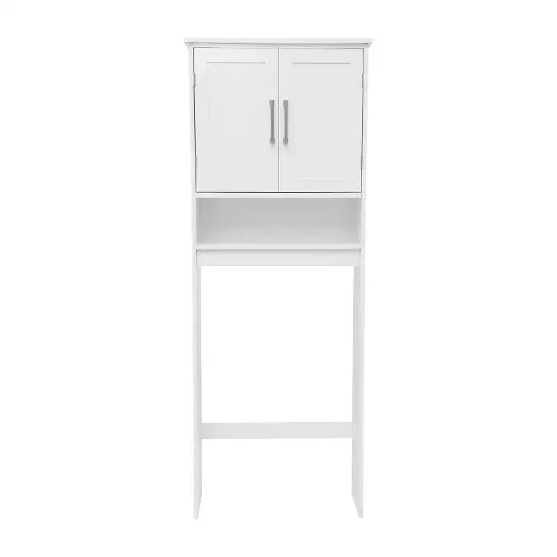 Merrick Lane Over the Toilet Bathroom Organizer with Shelves and Magnetic Closure Doors