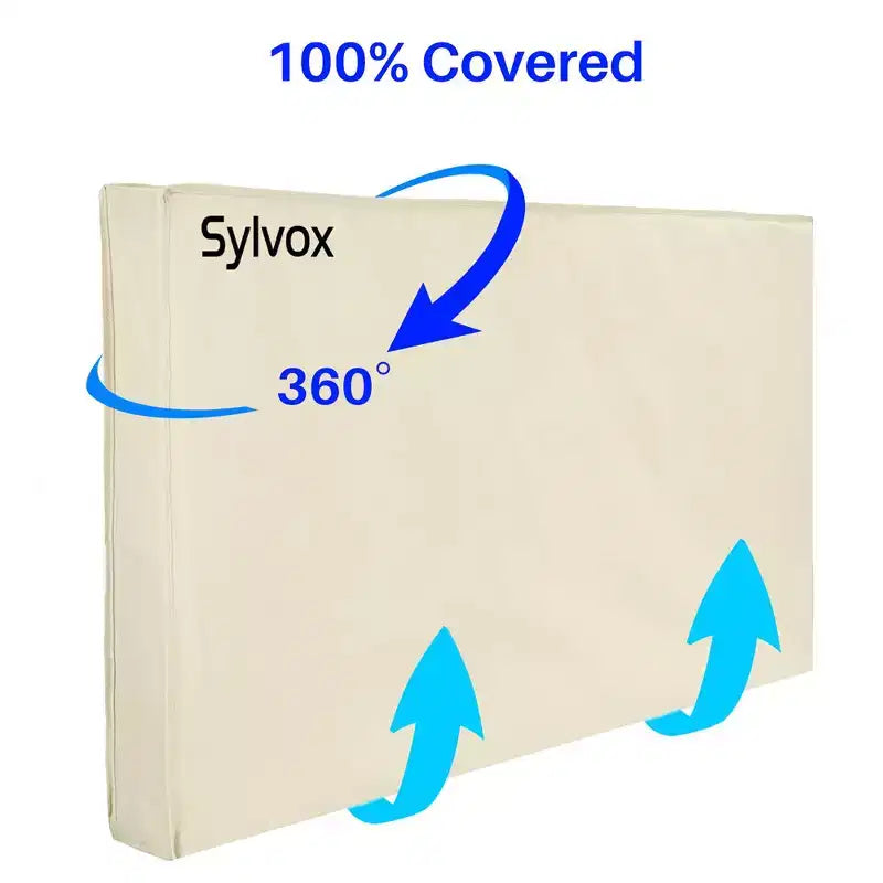 Sylvox Outdoor TV Cover 75 Flat Screen Protector Television, Weatherproof Dustproof Protector with Remote Pocket, Fit LED, LCD, QLED Smart TVs, Gery