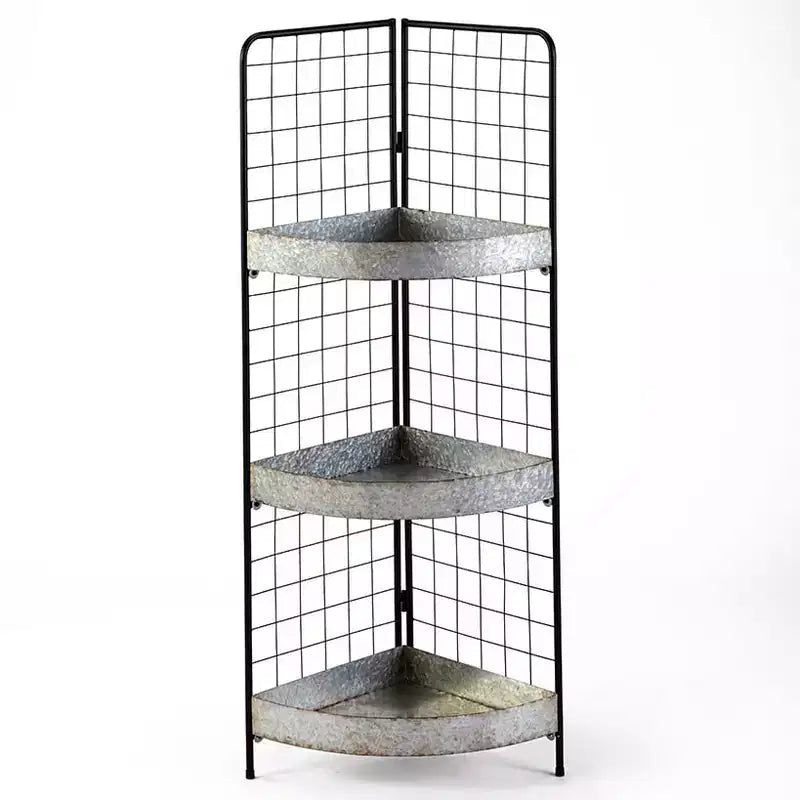 The Lakeside Collection 3-Tier Metal Corner Shelves