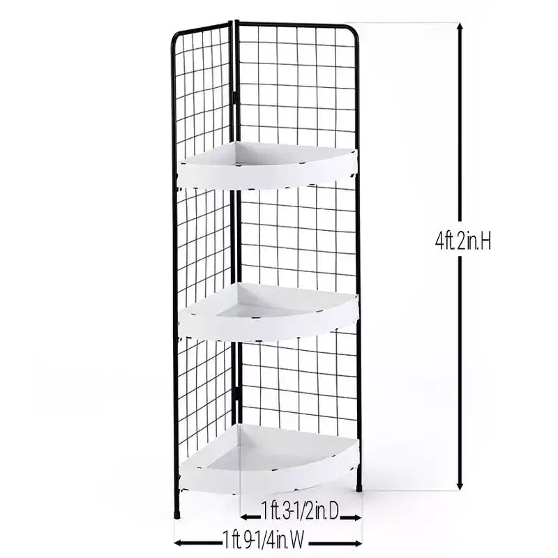The Lakeside Collection 3-Tier Metal Corner Shelves