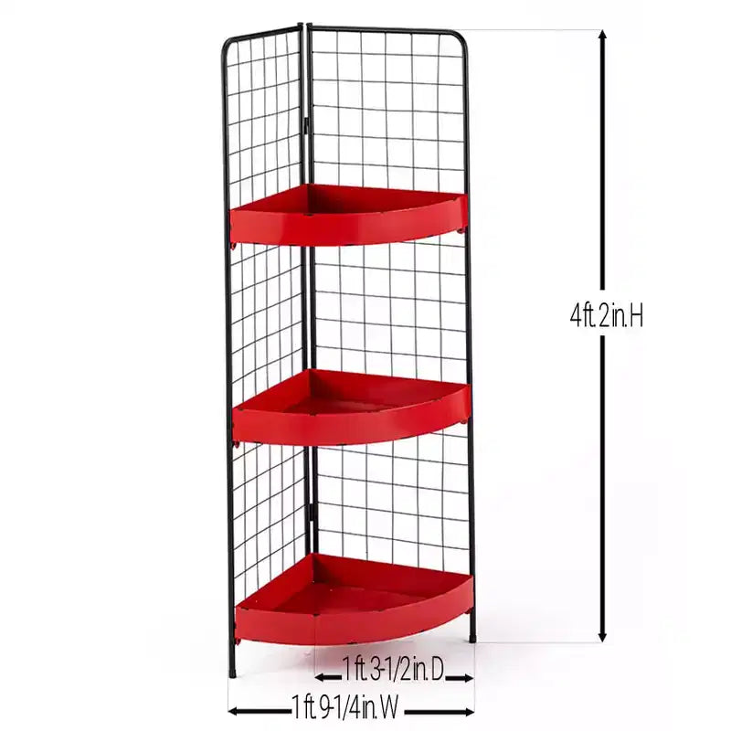 The Lakeside Collection 3-Tier Metal Corner Shelves