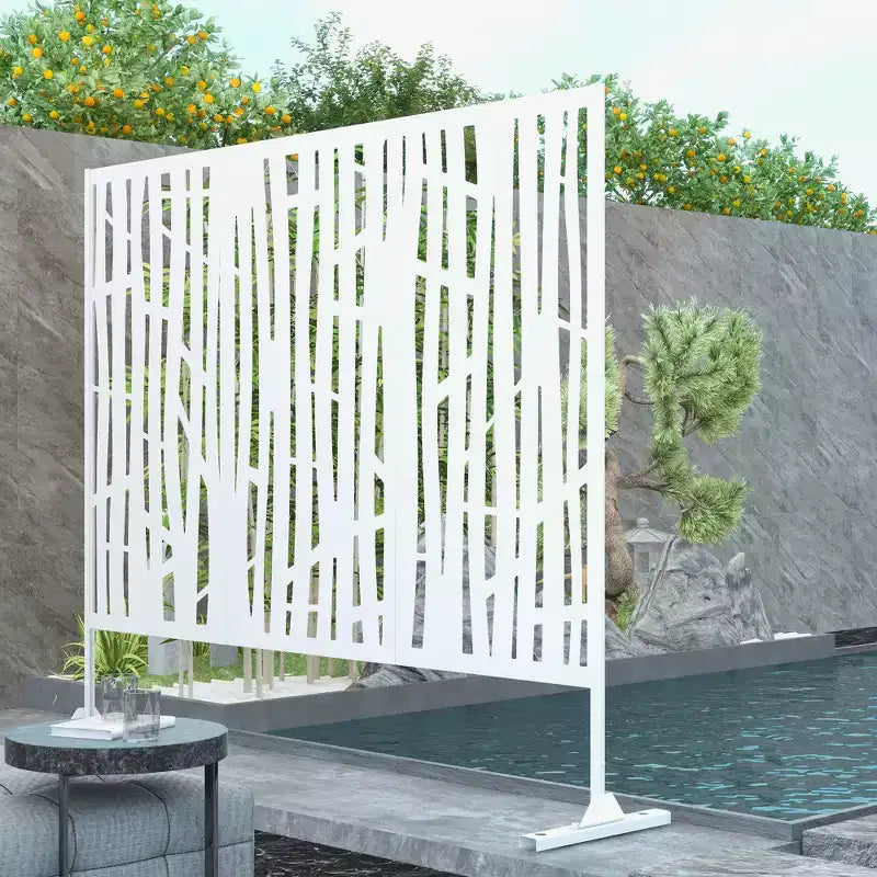 Dovelina Metal Outdoor Privacy Screen Freestanding Patio Decorative Screens