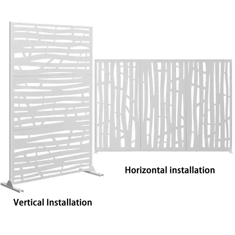 Dovelina Metal Outdoor Privacy Screen Freestanding Patio Decorative Screens