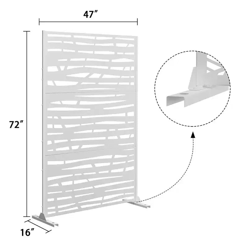 Dovelina Metal Outdoor Privacy Screen Freestanding Patio Decorative Screens