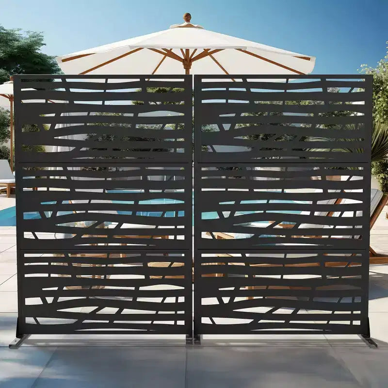 Dovelina Metal Outdoor Privacy Screen Freestanding Patio Decorative Screens