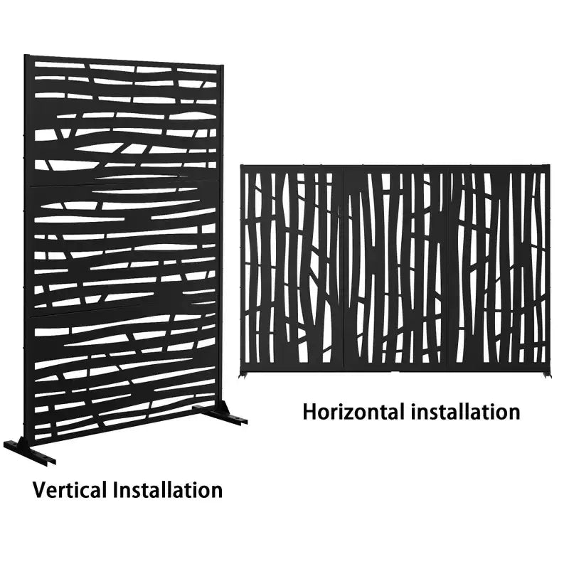 Dovelina Metal Outdoor Privacy Screen Freestanding Patio Decorative Screens
