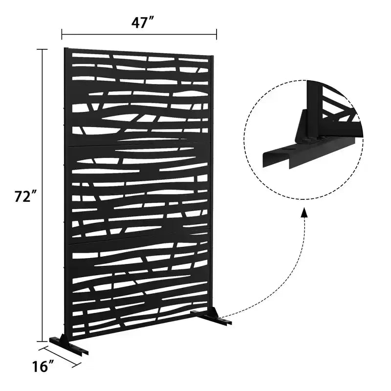 Dovelina Metal Outdoor Privacy Screen Freestanding Patio Decorative Screens