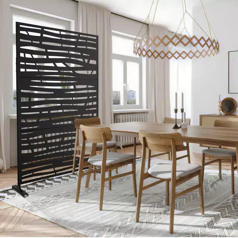 Dovelina Metal Outdoor Privacy Screen Freestanding Patio Decorative Screens