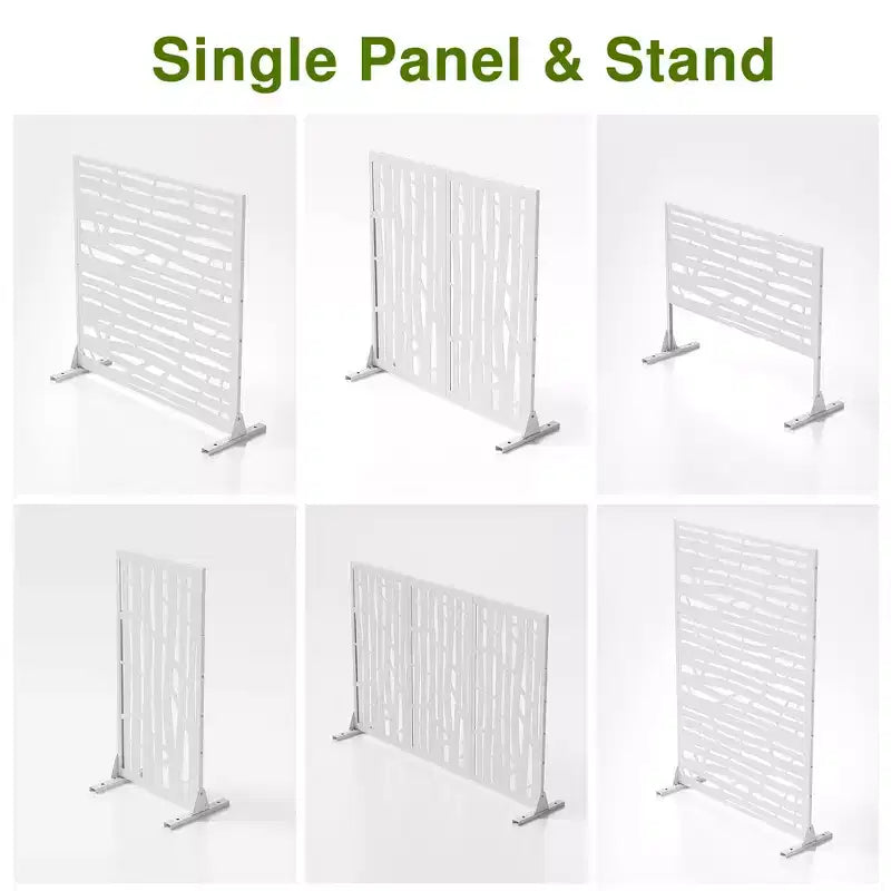 Dovelina Metal Outdoor Privacy Screen Freestanding Patio Decorative Screens
