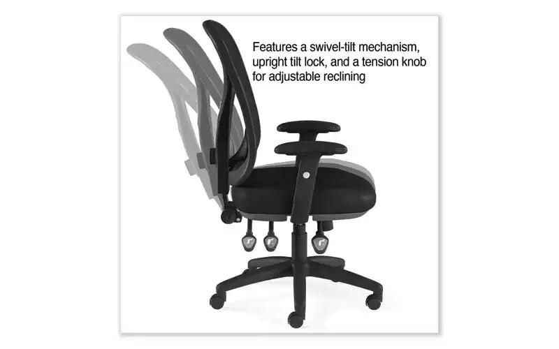 Alera Alera Aeson Series Multifunction Task Chair, Supports Up to 275 lb, 15 to 18.82 Seat Height, Black Seat/Back, Black Base