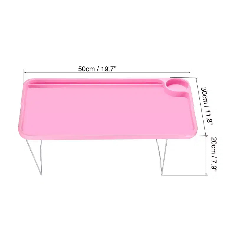 Unique Bargains Reusable Bed Laptop Breakfast-Serving Table with Folding Legs