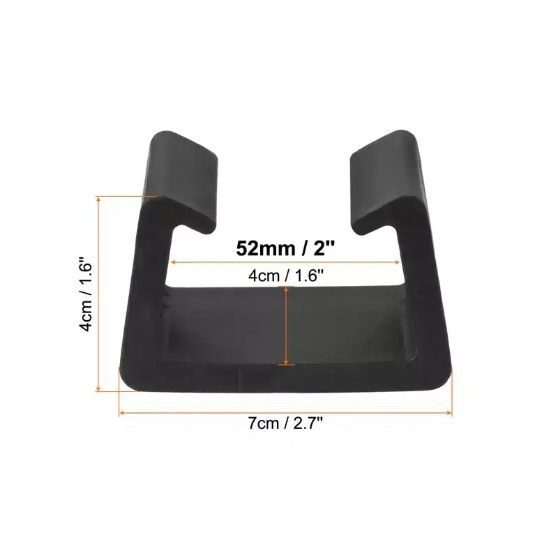 Unique Bargains Wicker Fixed Connection Chair Fasteners Furniture Clips Black