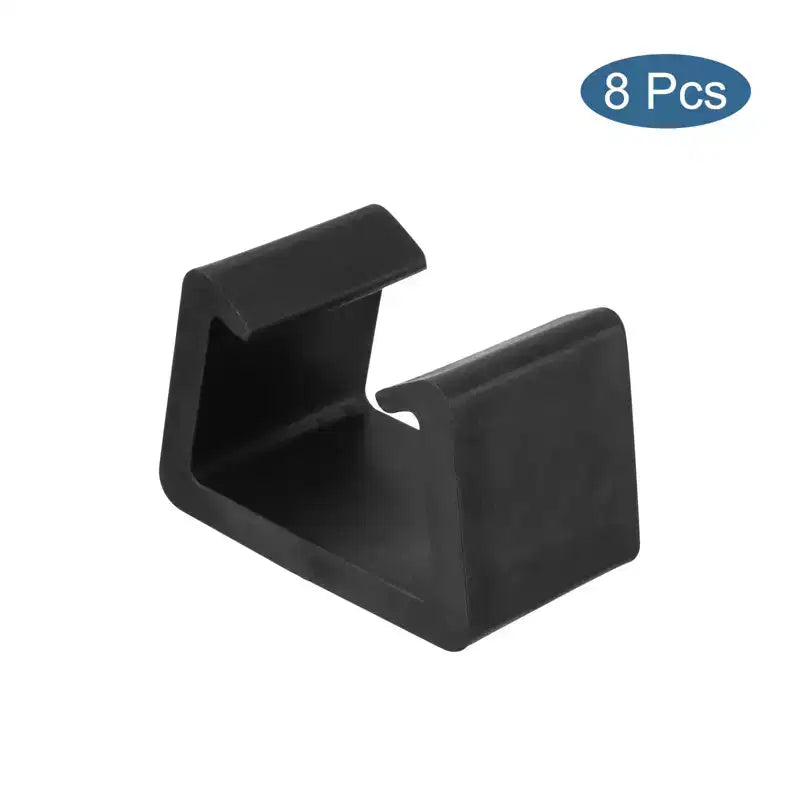 Unique Bargains Wicker Fixed Connection Chair Fasteners Furniture Clips Black