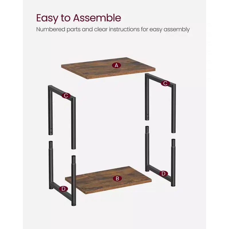 VASAGLE End Table Set of 2, Small Side Tables, Nightstand for Living Room, Bedroom, Office, Bathroom