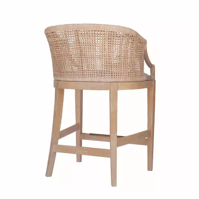Martha Stewart 25 Playa Handcrafted Rattan Counter Height Barstool
